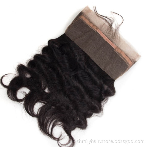 Shmily Wholesale price 100% virgin Brazilian straight Human Hair Wigs With Baby Hair raw unprocessed Hair 360 Lace Front Wigs